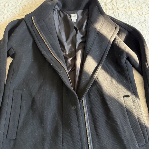 J. Crew Black Wool City Coat 14 - Picture 2 of 6